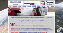 Desktop Screenshot of flugschule-dortmund.de