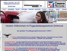 Tablet Screenshot of flugschule-dortmund.de